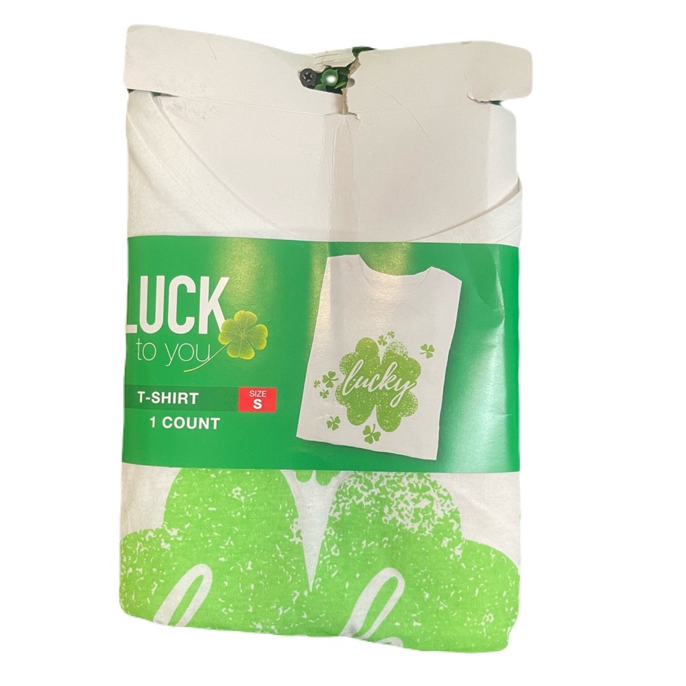 LUCK to you☘️ St Patricks Day T-Shirt “Lucky” Size Small NEW